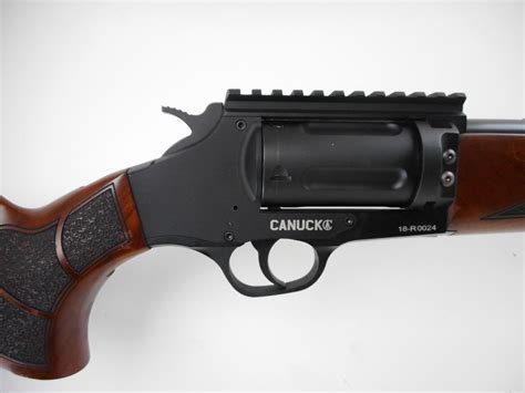 They come with both a regular synthetic stock as well as a birdshead grip that you can use if you dislike hitting anything with your shotgun. . Canuck 410 revolver shotgun review
